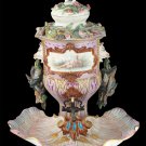 Decor Art France Jean Gelle Bisque Wine bar with plant and zoomorphic patterns