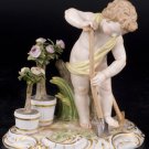 Decor Art Germany Meissen Sculpture Earth Putti digging the earth