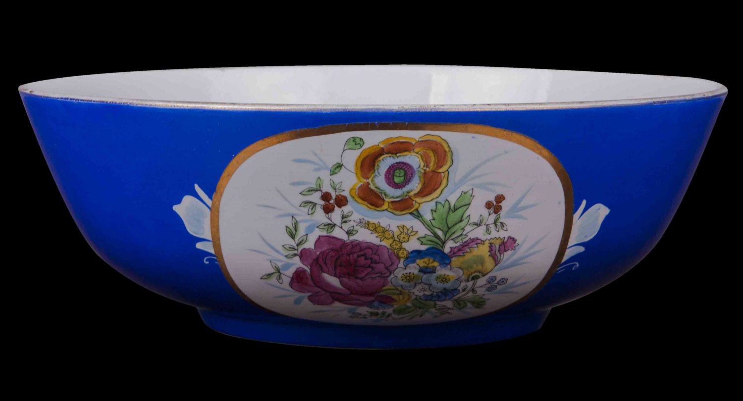 Decor Art Russia Tver Porcelain Salad bowl with bouquets flowers in medallions