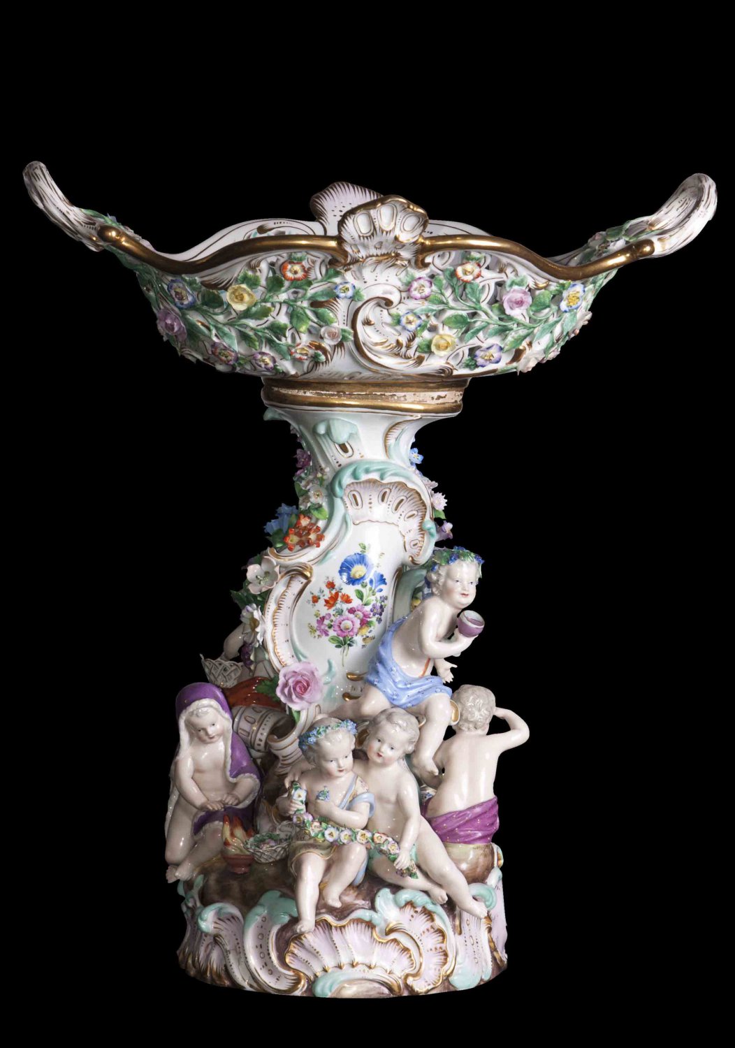 Decor Art Germany Meissen Fruit vase Multi-Figurine symbolizing the seasons