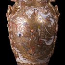 Decor Art Japan Meiji Satsuma Decorative floor vase Samurai Dragons