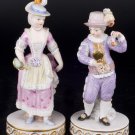 Decor Art Germany Meissen Set of two sculptures Girl and Boy with rackets