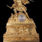 Decor Art. France. Bronze Mantle clock with Figurine. Roman warrior.