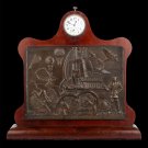 Decor Art England Redditch Kormisa Plaque with a clock in a wooden case
