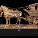 Decor Art. Sculpture. A carriage drawn by four horses.