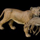 Decor Art. Austria. Bronze Figurine. Lioness with a roedeer.