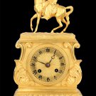 Decor Art. France. Bronze Desk clock with an Eastern horseman figurine.
