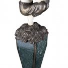 Decor Art France Duvernet Bronze Sculpture Art-Deco Girl with a candle Oblivion