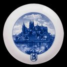 Decor Art. Germany. Meissen Decorative wall plate with a view of a castle.