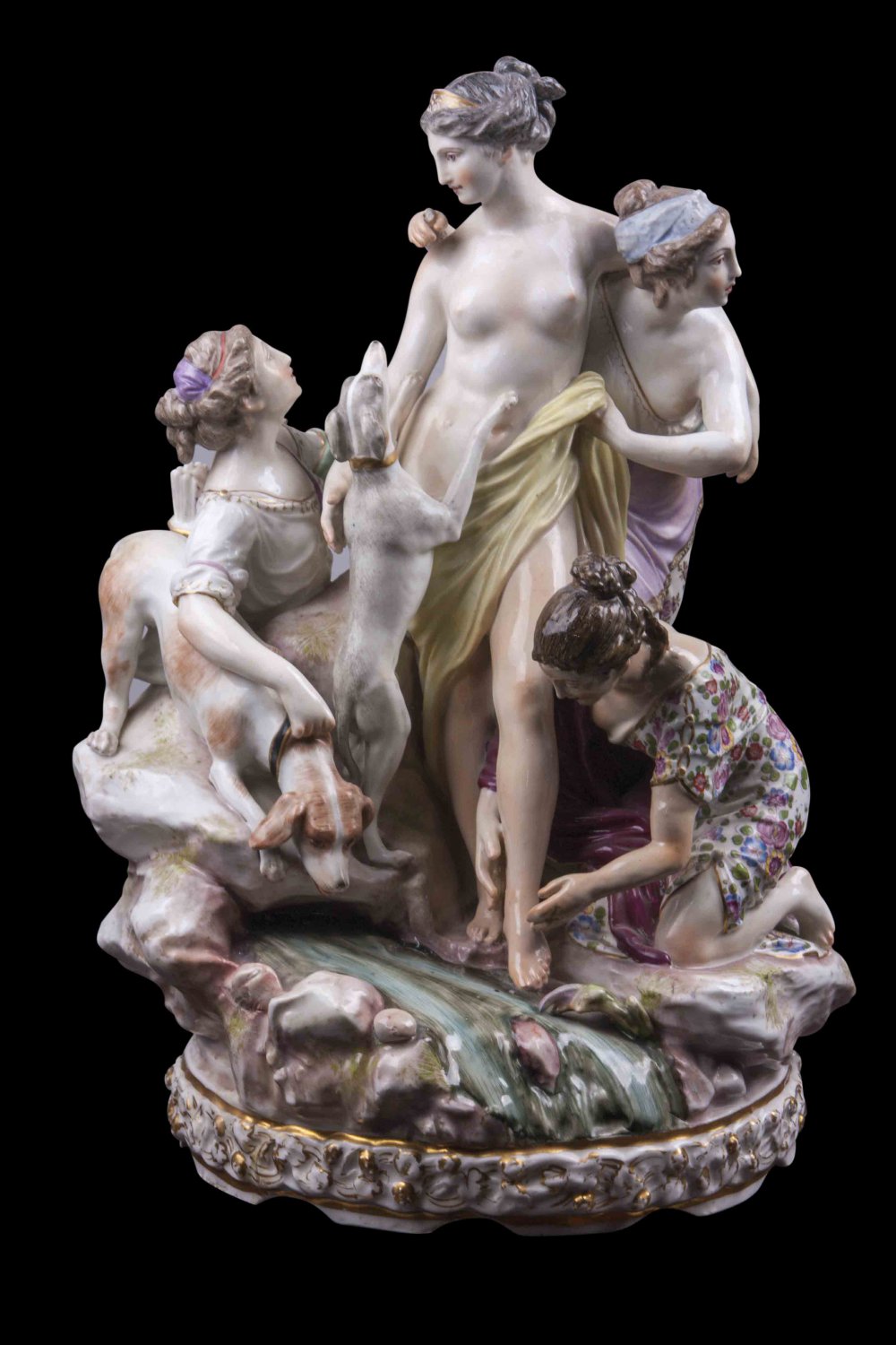 Decor Art. England. Royal Crown Derby Porcelain Figurine. Diana bathing.