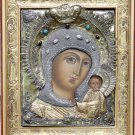 Decor Art Russia 18th century Silver Icon The Holy Virgin of Kazan in kyot