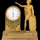 Decor Art. France. Bronze Cabinet clock. Warrior of Ancient Rome.