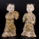 Decor Art Japan Meiji Satsuma Set of two figurines Actors Japanese Theater