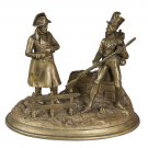 Decor Art France Bronze Sculpture Nobody shall pass Soldier on duty and Napoleon