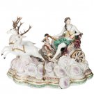 Decor Art Germany Meissen Figurine Diana the Goddess Chariot drawn by deers