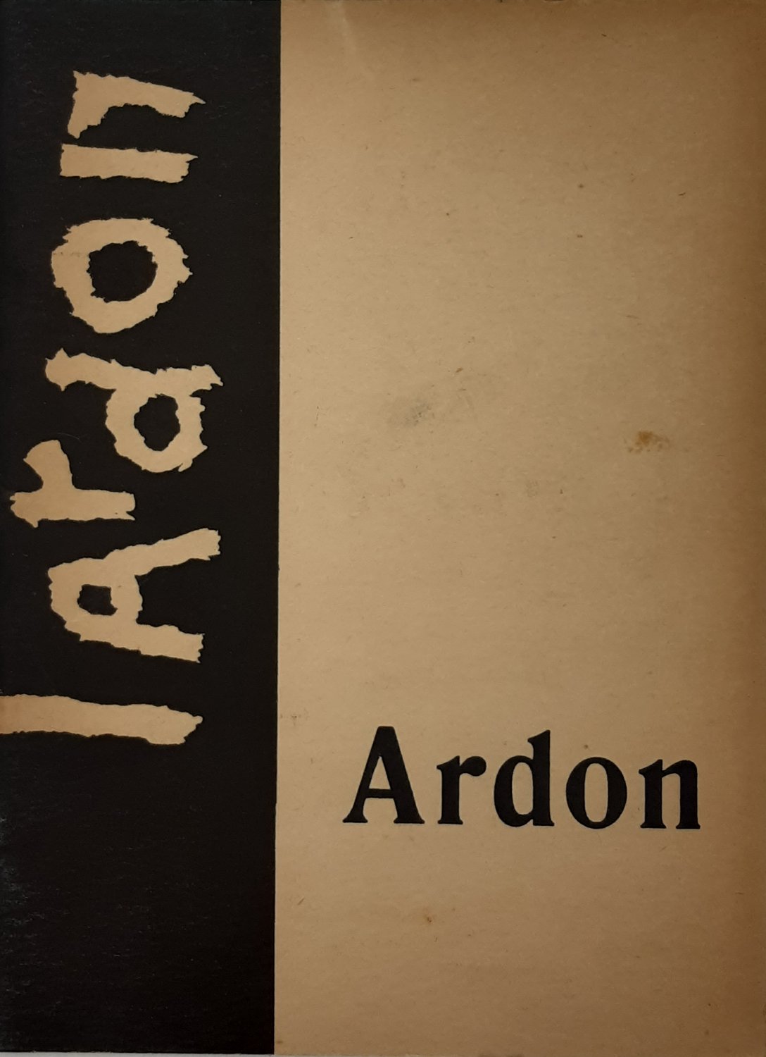 Mordecai Ardon. Museum of Modern Art, Haifa Municipality; 1963, in Hebrew, English