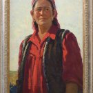 Karakhan Nikolai Georgievich. Uzbek Woman.  Russian Oil Painting. 1948