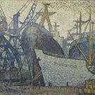 Rogozin Yuri. The Docks. Russian Oil Painting. 1978.