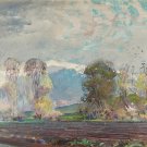 Kuzybaev Nigmat Mirzabaevich. The Outskirts of Tashkent. Oil Painting 1960