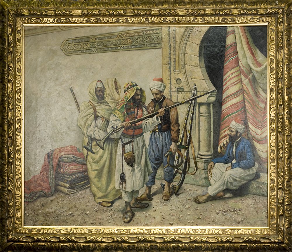 Arab Warriors. Oil on canvas. Europe end of XIX cent.