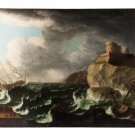 Shipwreck. Painting Unknown Artist. Europe possibly Flanders early XVIII cent