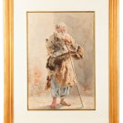 Unknown Artist. An Old Peasant. Watercolor. Russia 1876