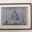 Small lithography ""Bell"". Lithography.