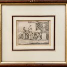 Small lithograph ""execution"". Lithography.