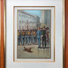 J. Arnould. the Werner company. The dog escorts the soldiers. Lithography.