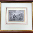 Small lithography ""Monks"". Lithography.
