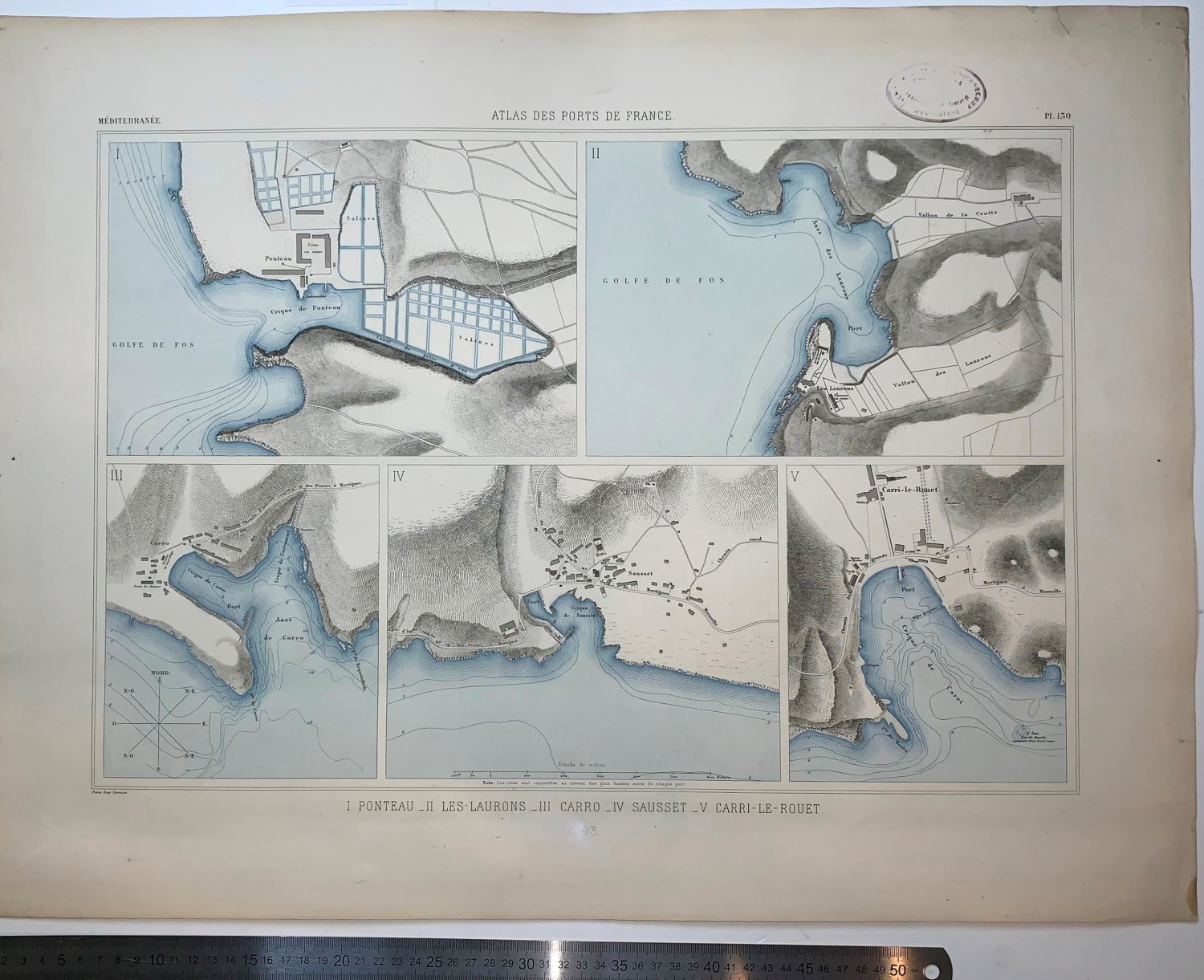Atlas des ports de France. I. Ponteau. II. Les Laurons. III. Carro. IV. Sausset. V. Carri-la-Rouet