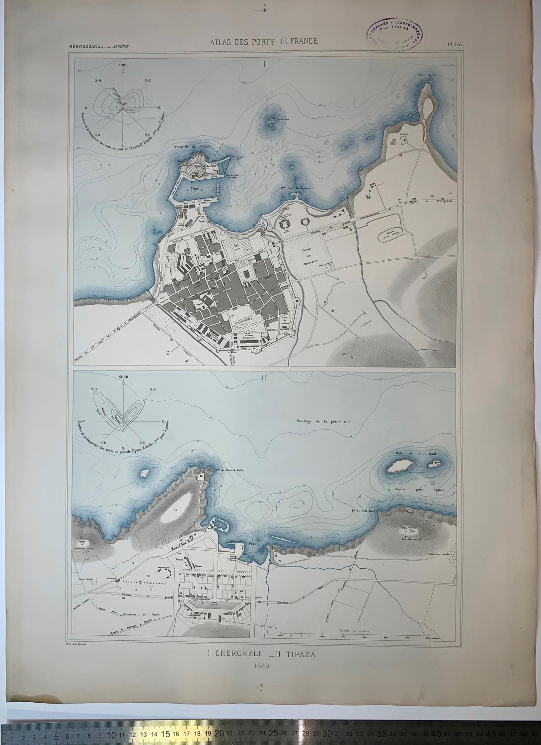 Atlas des ports de France. I. Cherchell. II. Tipaza