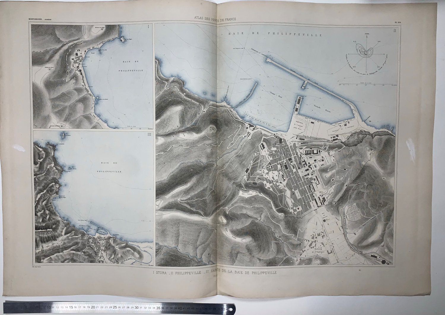 Atlas des ports de France. I. Stora. II. Philippeville. III. Crte de la Baie de Philippeville