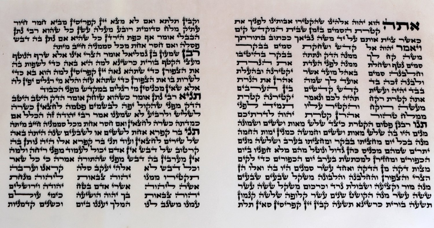 Pitum HaKetoret (Protection prayer) on parchment