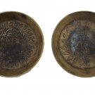 Two bronze incense saucers