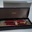 Pilot set: fountain pens, ballpoint pens, pencil in a case