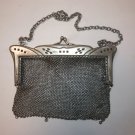 Theatrical chain mail bag in silver