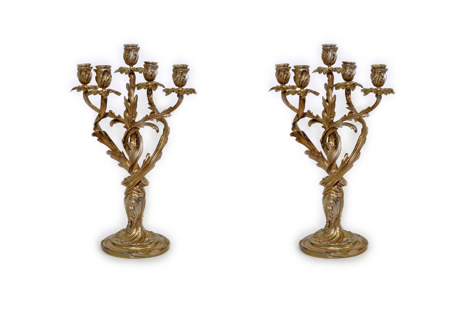Twin fireplace candelabra