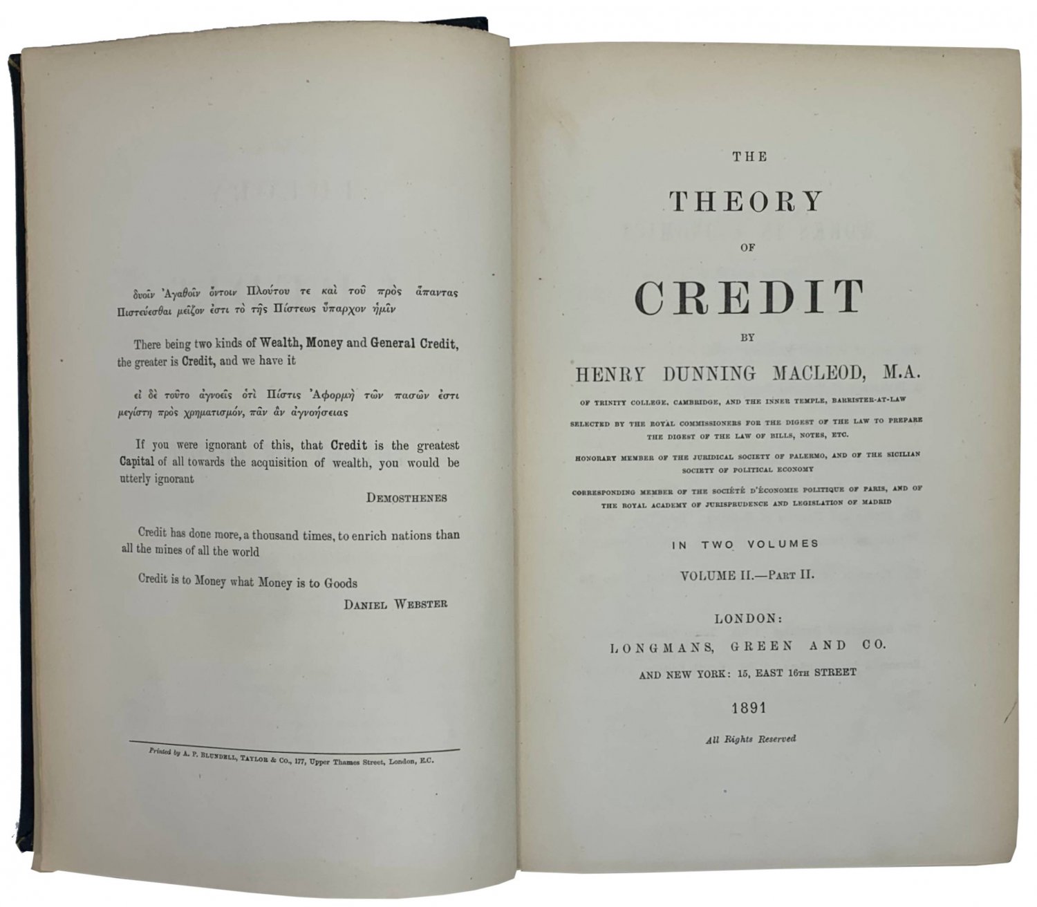 Macleod H.D. The Theory Of Credit.