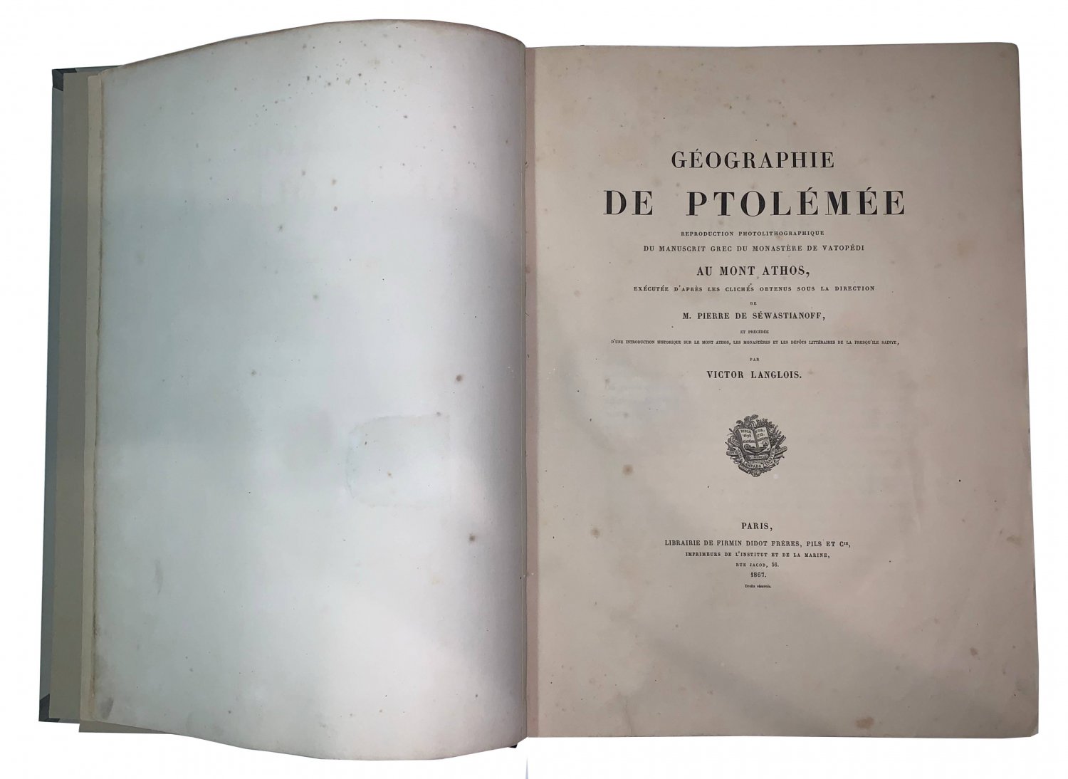 V.Langlois Geographie de Ptolemee. Reproduction photolithographique du manuscrit