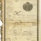 Passport in the name of Claude Julien, France, 1823, Louis XVI