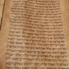 Authentic Antique Tunisian Sefer Torah Scroll Jewish Hebrew Judaica