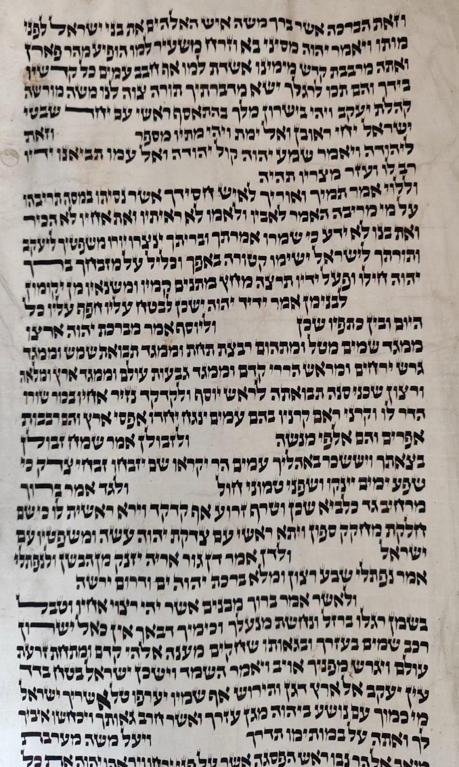 Kosher Authentic  Antique Sefer Torah Scroll Judaica Hebrew Germany