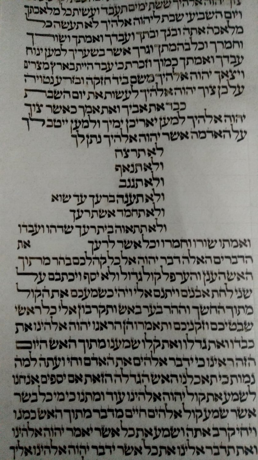 Authentic  Antique Italian Torah Scroll Jewish Hebrew Judaica