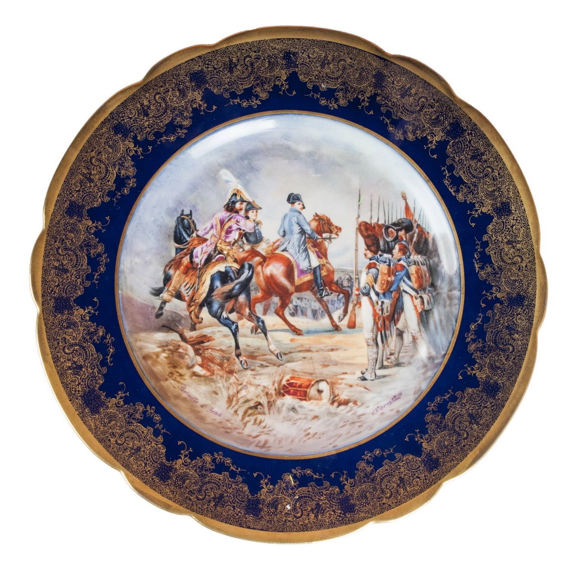 Decor Art France Vernet Limoges Decor plate with a scene -Napoleon