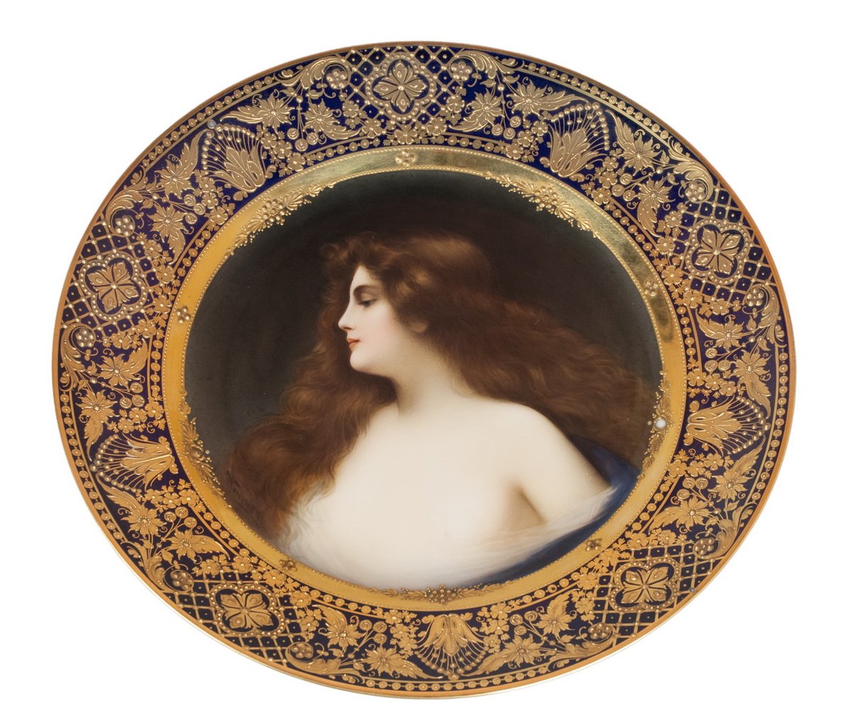 Decor Art. Decorative plate with a woman