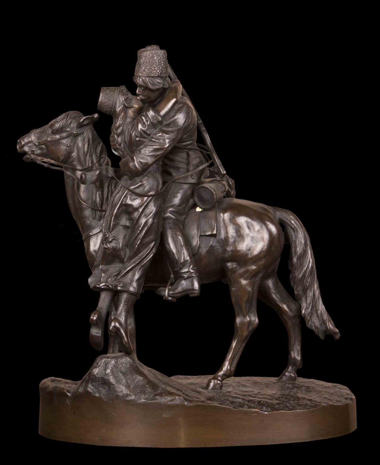 Decor Art. Germany. Wolf Bronze Sculpture. Cossack