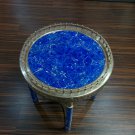 Paired Geridon tables with top and lapis lazuli inlays Paired Geridon tables with top and lapis lazuli inlays