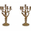 Twin fireplace candelabra