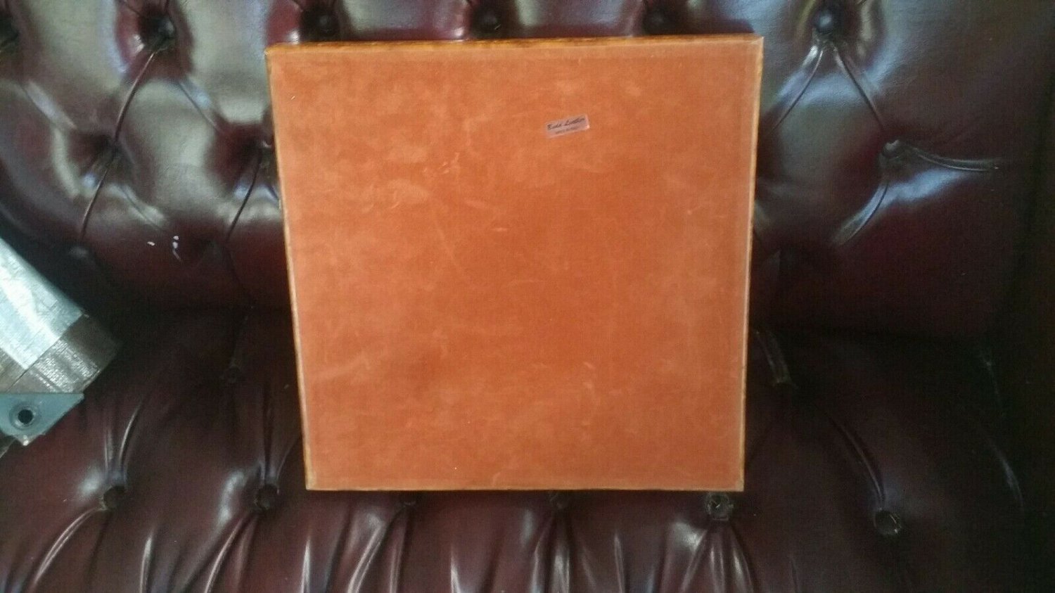 Bud Leathers Italy checker /backgammon board with storage compartment built in.